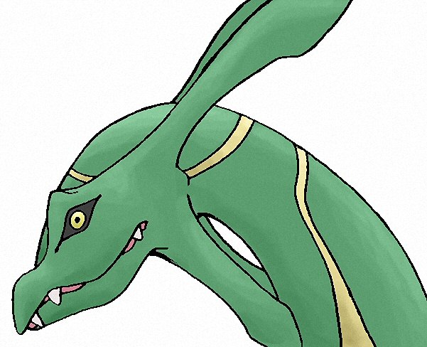 Rayquaza de perfil